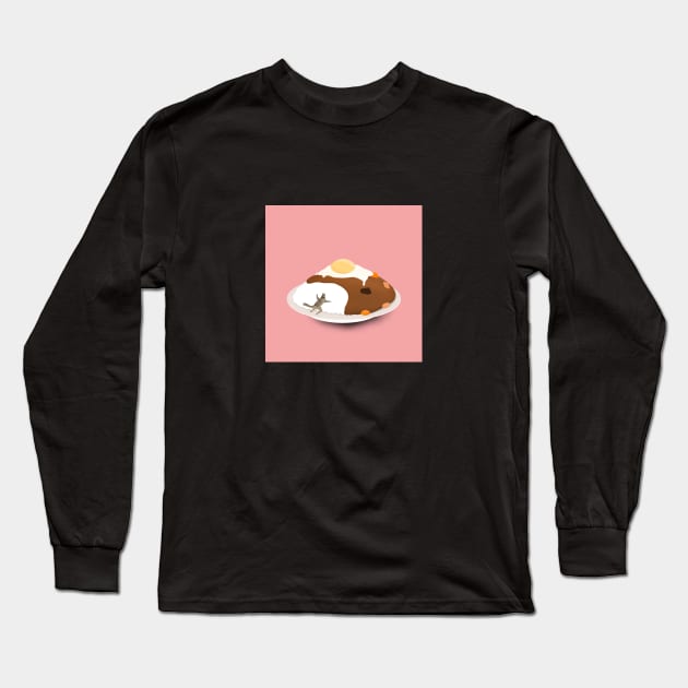 #17 Curry rice Long Sleeve T-Shirt by Cat here